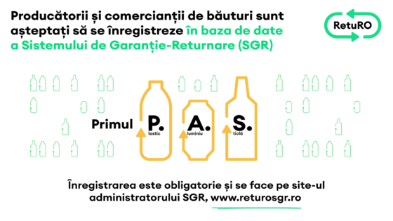 Producătorii și comercianții de băuturi trebuie să se înregistreze în baza de date a Sistemului de Garanție-Returnare (SGR) până pe 28 februarie
